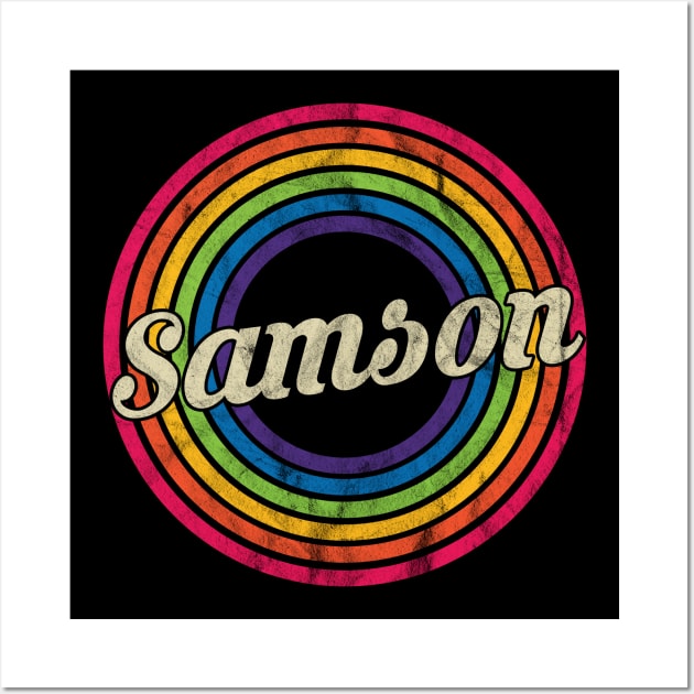 Samson - Retro Rainbow Faded-Style Wall Art by MaydenArt